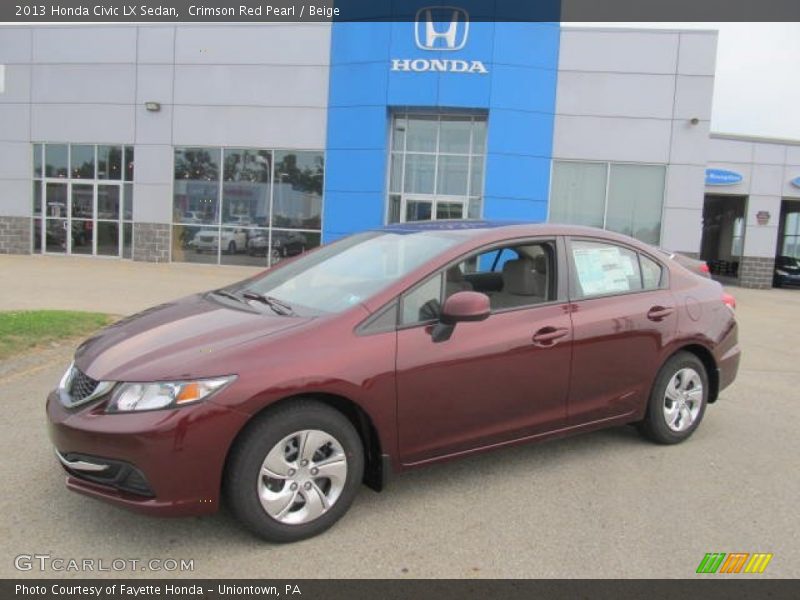 Front 3/4 View of 2013 Civic LX Sedan