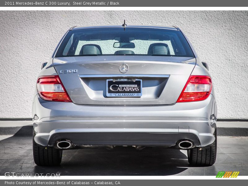Steel Grey Metallic / Black 2011 Mercedes-Benz C 300 Luxury