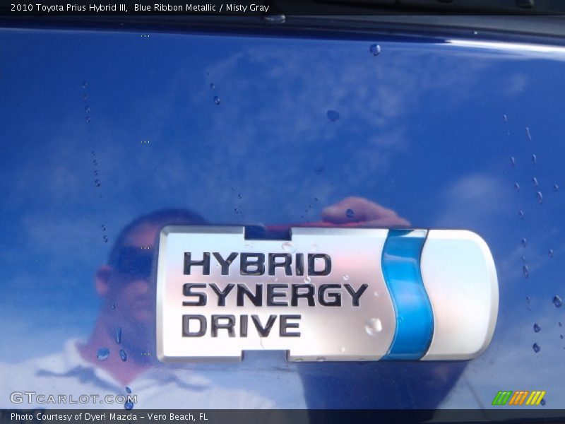 Blue Ribbon Metallic / Misty Gray 2010 Toyota Prius Hybrid III