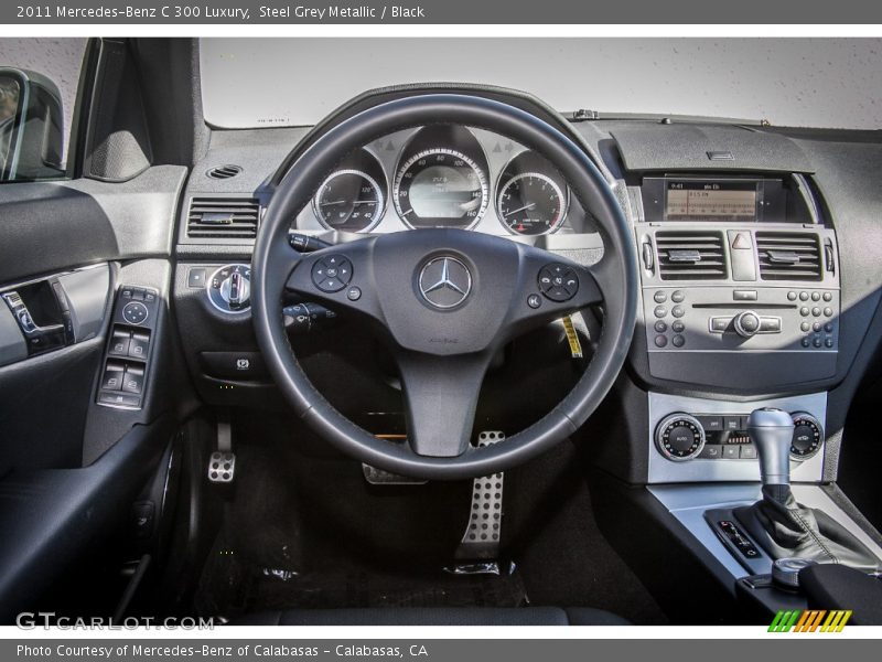 Steel Grey Metallic / Black 2011 Mercedes-Benz C 300 Luxury