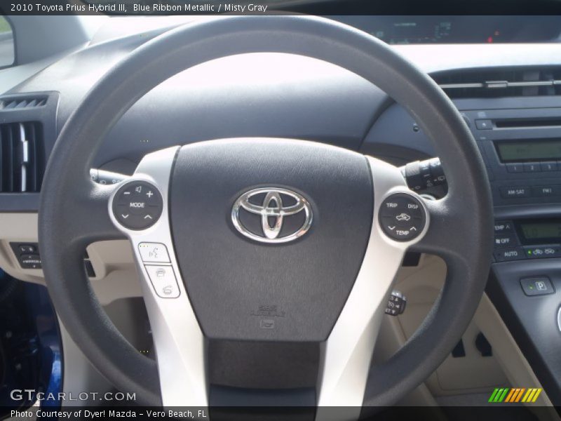 Blue Ribbon Metallic / Misty Gray 2010 Toyota Prius Hybrid III