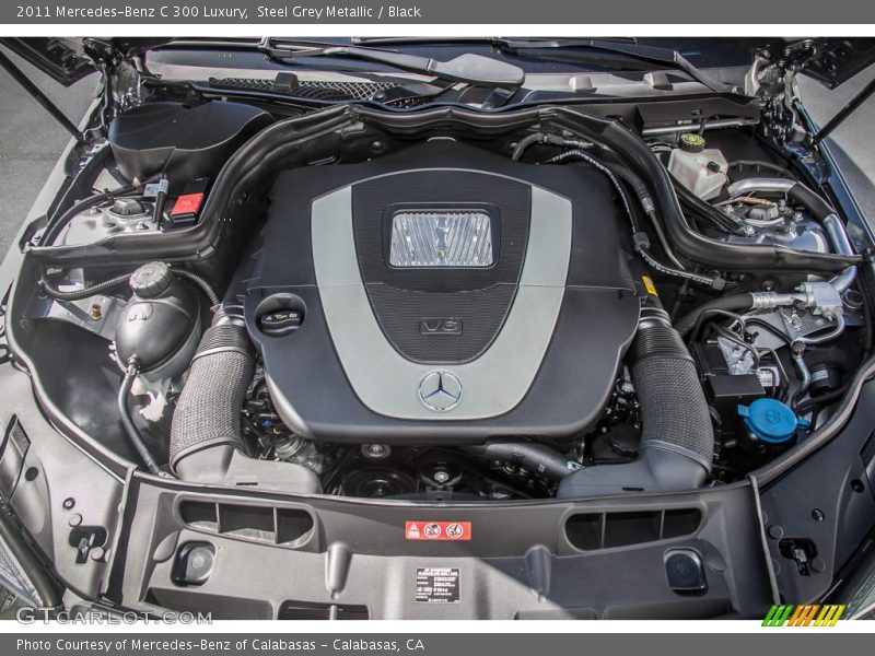 Steel Grey Metallic / Black 2011 Mercedes-Benz C 300 Luxury