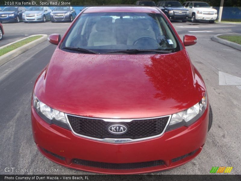 Spicy Red / Stone 2010 Kia Forte EX