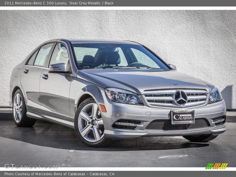 Steel Grey Metallic / Black 2011 Mercedes-Benz C 300 Luxury