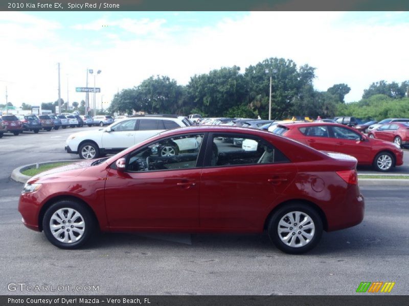 Spicy Red / Stone 2010 Kia Forte EX