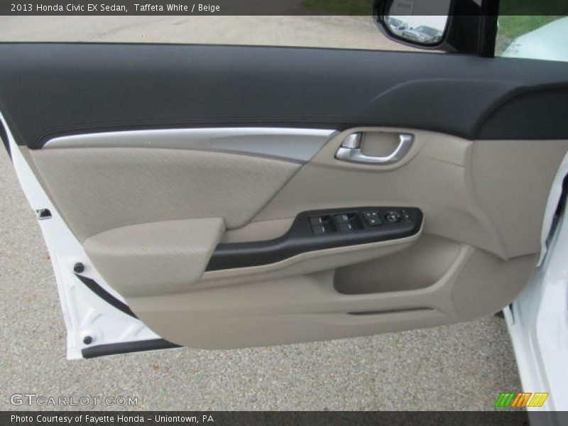 Taffeta White / Beige 2013 Honda Civic EX Sedan