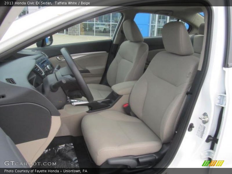 Taffeta White / Beige 2013 Honda Civic EX Sedan