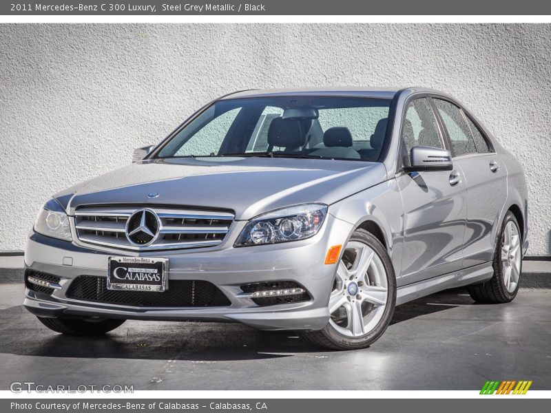 Steel Grey Metallic / Black 2011 Mercedes-Benz C 300 Luxury