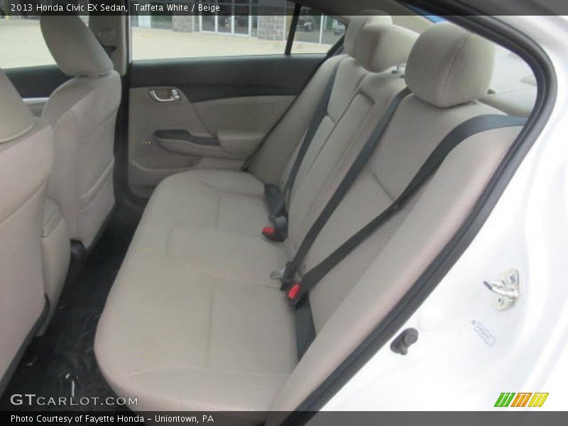 Taffeta White / Beige 2013 Honda Civic EX Sedan