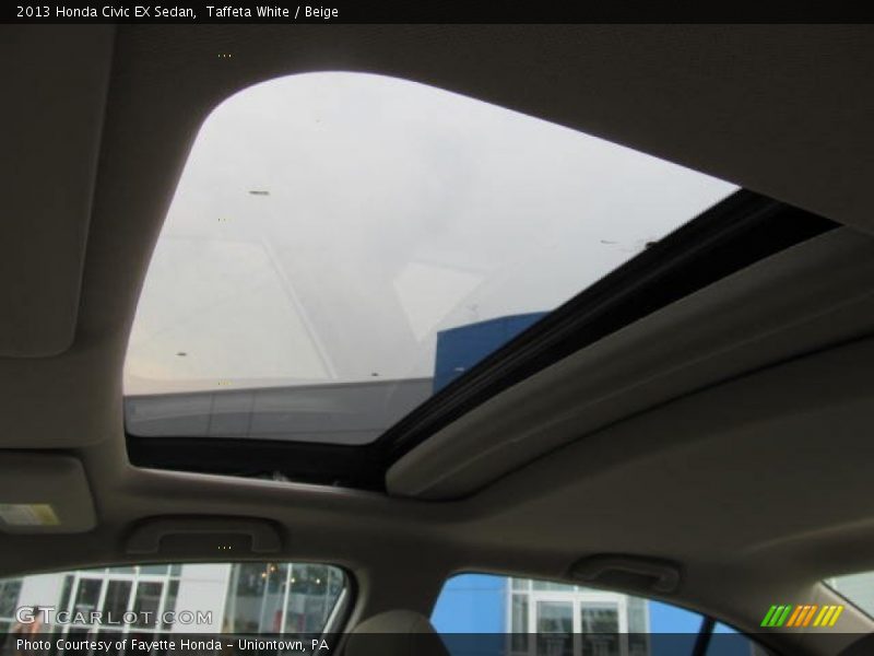 Taffeta White / Beige 2013 Honda Civic EX Sedan
