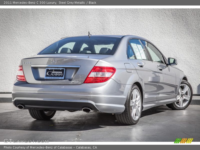 Steel Grey Metallic / Black 2011 Mercedes-Benz C 300 Luxury