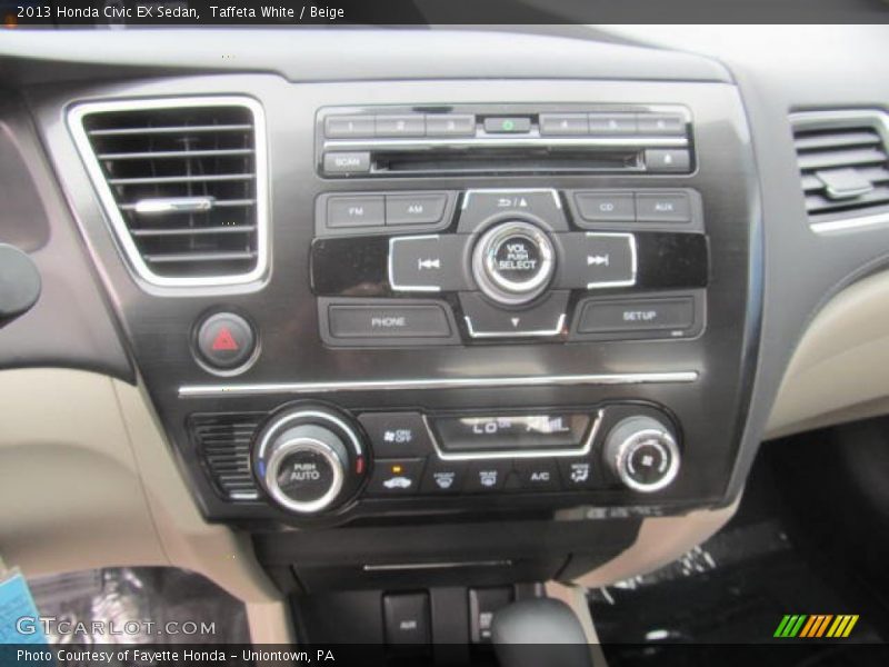 Taffeta White / Beige 2013 Honda Civic EX Sedan