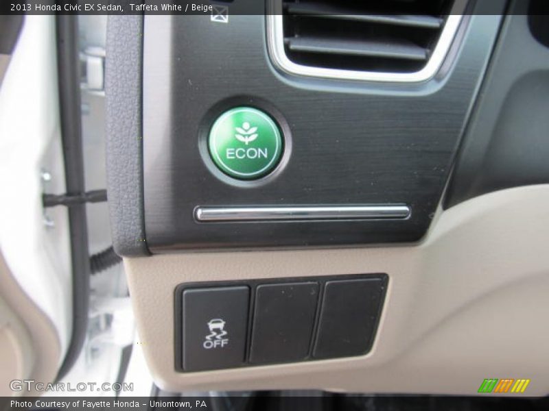 Taffeta White / Beige 2013 Honda Civic EX Sedan