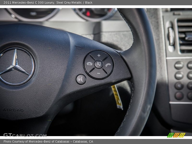 Steel Grey Metallic / Black 2011 Mercedes-Benz C 300 Luxury