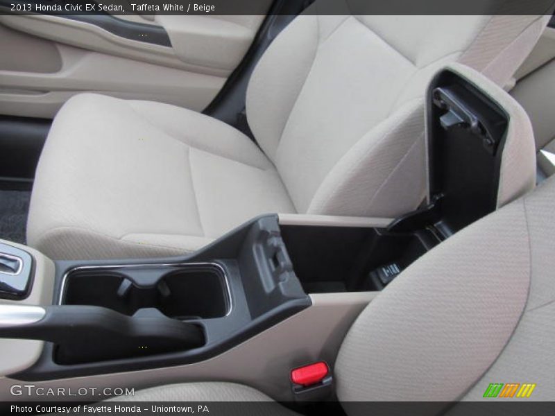 Taffeta White / Beige 2013 Honda Civic EX Sedan