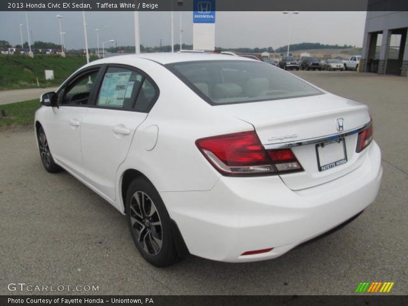 Taffeta White / Beige 2013 Honda Civic EX Sedan