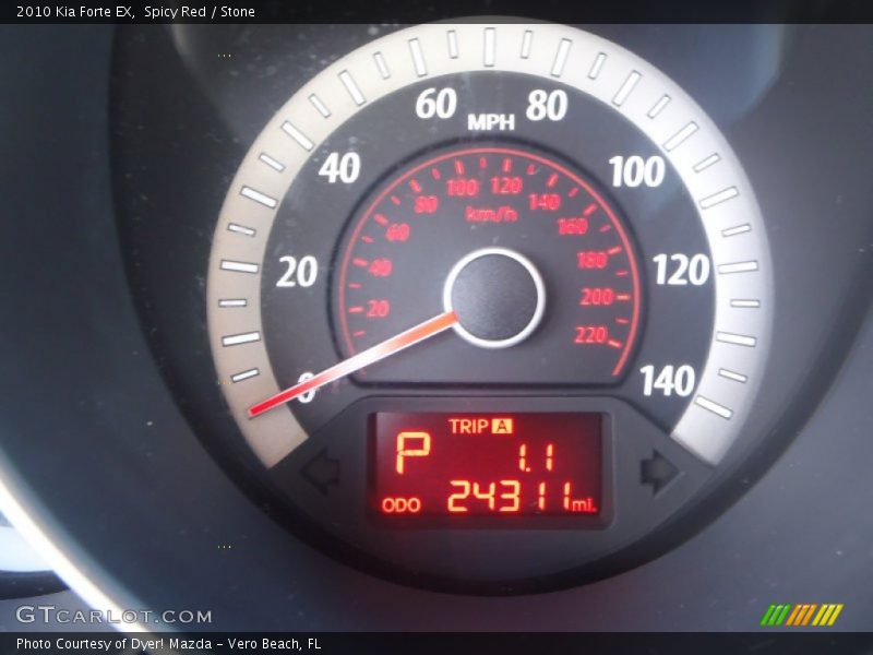 Spicy Red / Stone 2010 Kia Forte EX