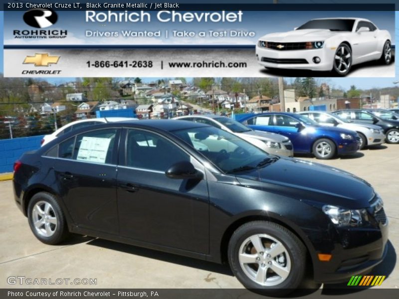 Black Granite Metallic / Jet Black 2013 Chevrolet Cruze LT