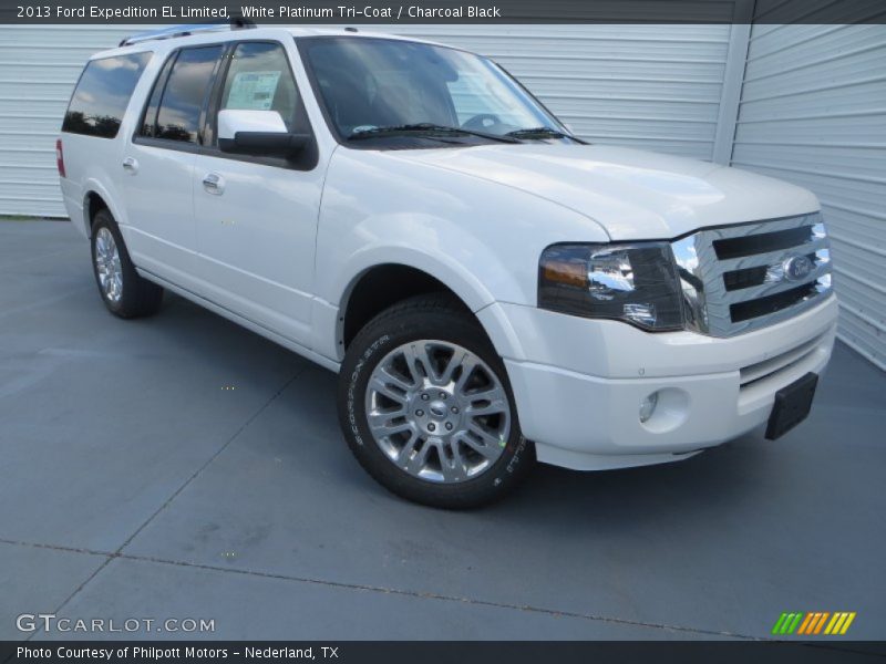 White Platinum Tri-Coat / Charcoal Black 2013 Ford Expedition EL Limited