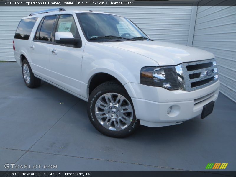 White Platinum Tri-Coat / Charcoal Black 2013 Ford Expedition EL Limited