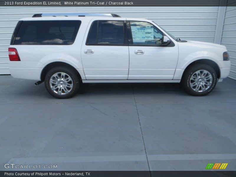 White Platinum Tri-Coat / Charcoal Black 2013 Ford Expedition EL Limited