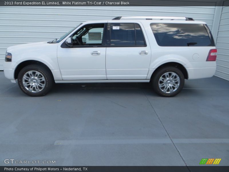 White Platinum Tri-Coat / Charcoal Black 2013 Ford Expedition EL Limited