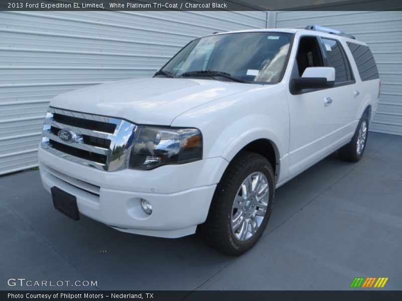 White Platinum Tri-Coat / Charcoal Black 2013 Ford Expedition EL Limited