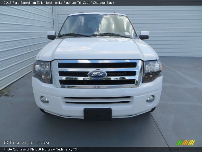 White Platinum Tri-Coat / Charcoal Black 2013 Ford Expedition EL Limited