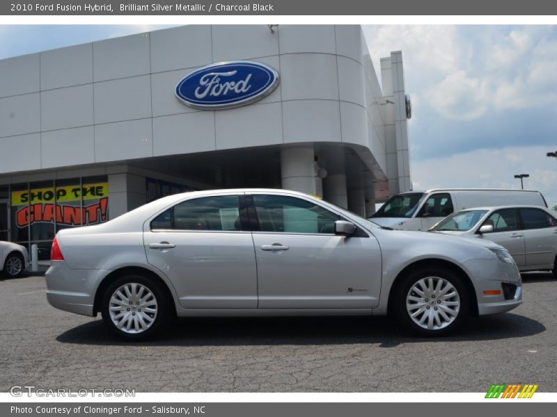 Brilliant Silver Metallic / Charcoal Black 2010 Ford Fusion Hybrid