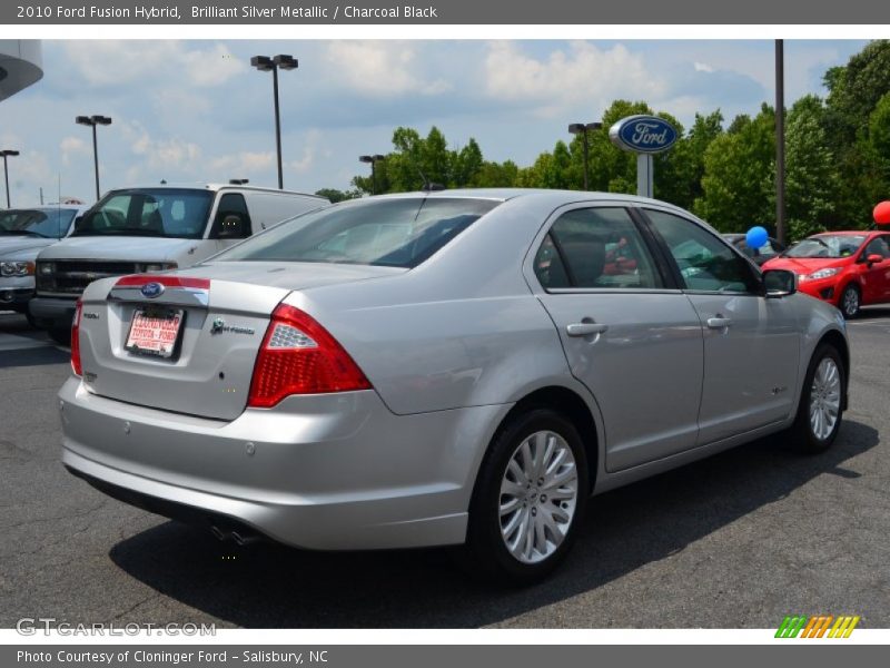 Brilliant Silver Metallic / Charcoal Black 2010 Ford Fusion Hybrid