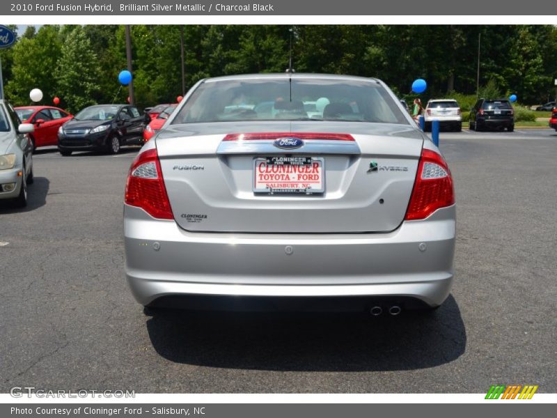 Brilliant Silver Metallic / Charcoal Black 2010 Ford Fusion Hybrid
