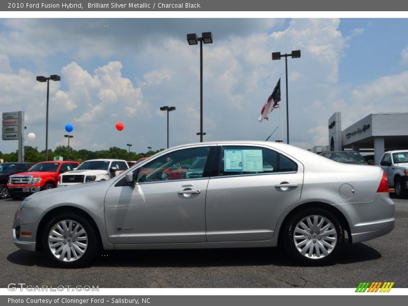 Brilliant Silver Metallic / Charcoal Black 2010 Ford Fusion Hybrid