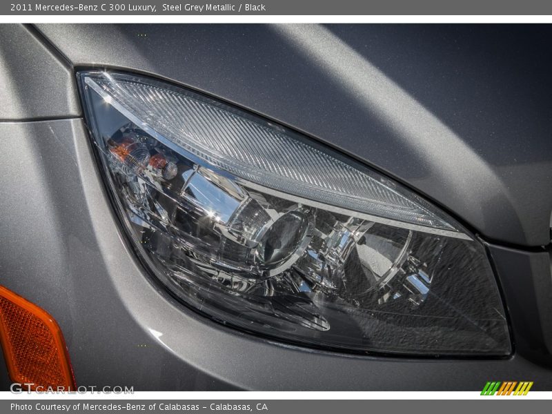 Steel Grey Metallic / Black 2011 Mercedes-Benz C 300 Luxury