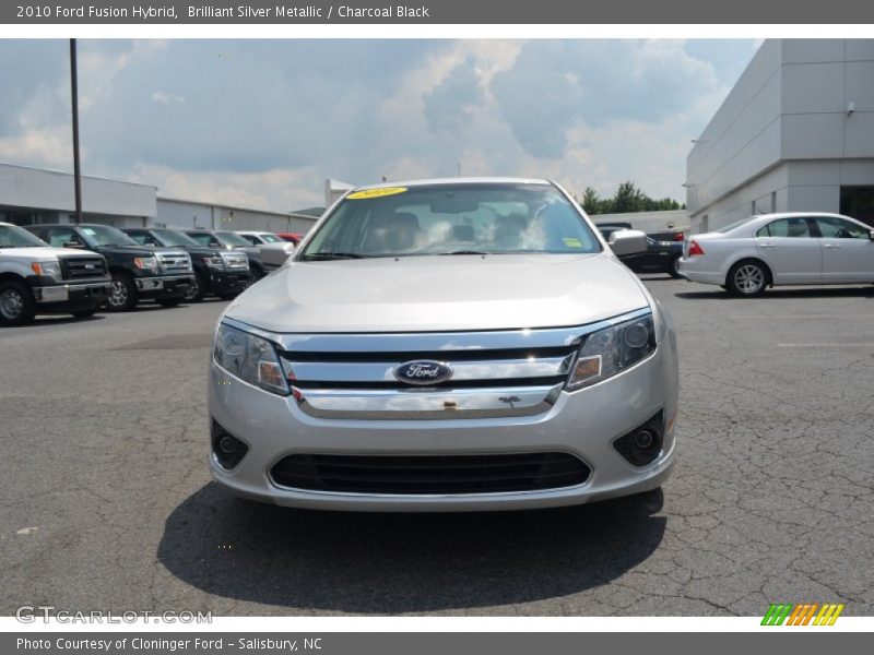 Brilliant Silver Metallic / Charcoal Black 2010 Ford Fusion Hybrid