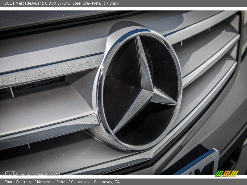 Steel Grey Metallic / Black 2011 Mercedes-Benz C 300 Luxury
