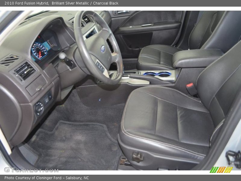 Brilliant Silver Metallic / Charcoal Black 2010 Ford Fusion Hybrid