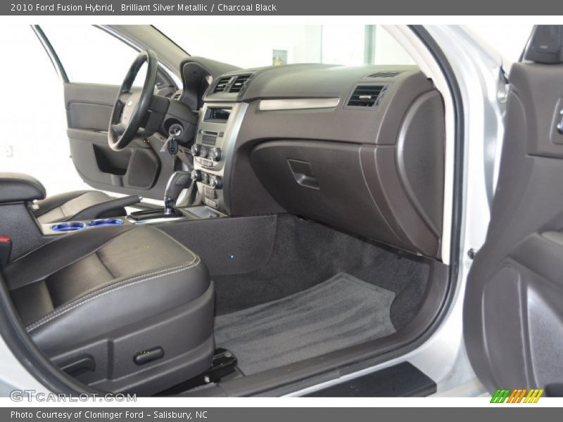 Brilliant Silver Metallic / Charcoal Black 2010 Ford Fusion Hybrid