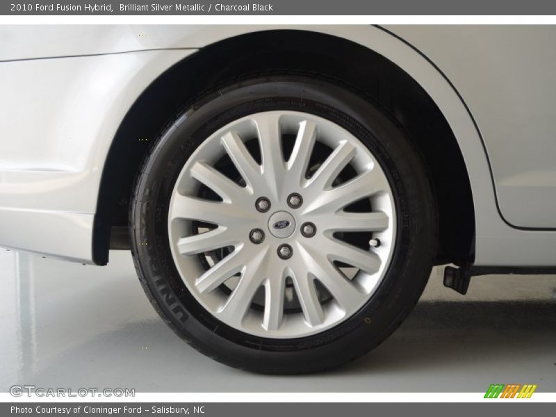 Brilliant Silver Metallic / Charcoal Black 2010 Ford Fusion Hybrid