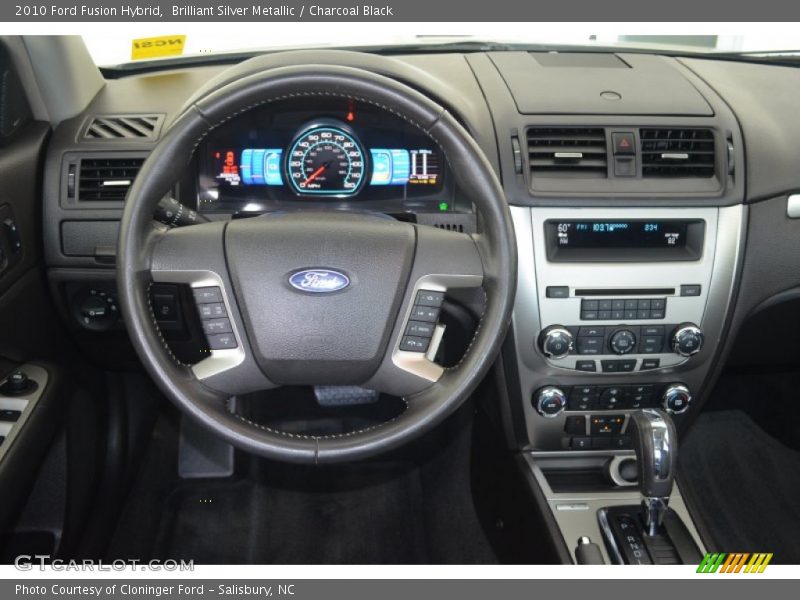 Brilliant Silver Metallic / Charcoal Black 2010 Ford Fusion Hybrid