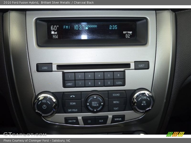 Brilliant Silver Metallic / Charcoal Black 2010 Ford Fusion Hybrid