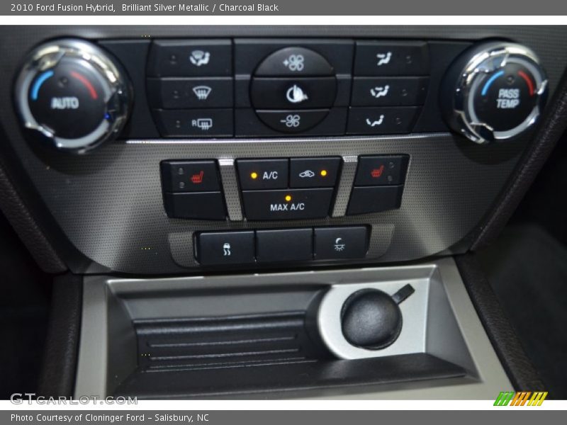 Brilliant Silver Metallic / Charcoal Black 2010 Ford Fusion Hybrid