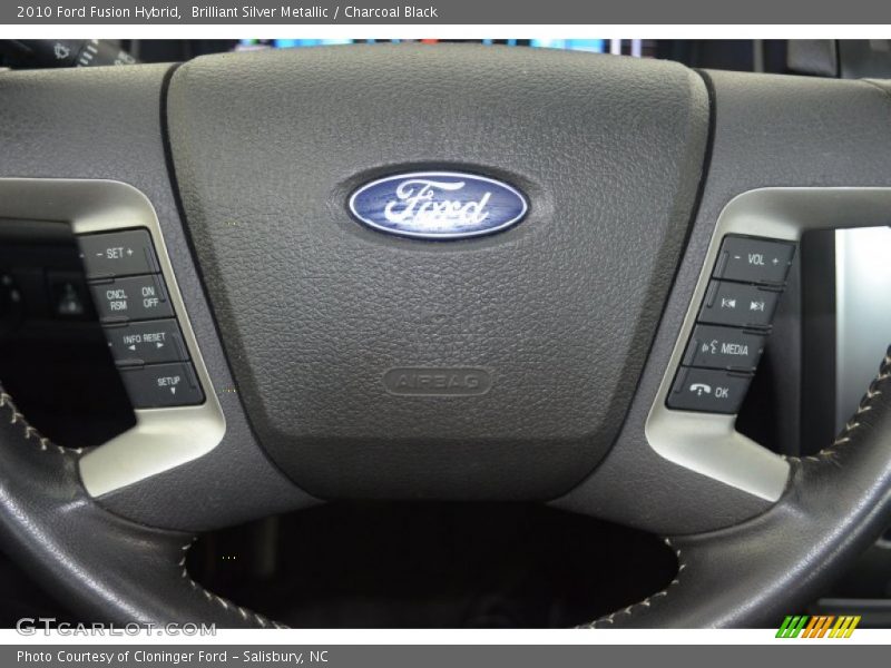 Brilliant Silver Metallic / Charcoal Black 2010 Ford Fusion Hybrid