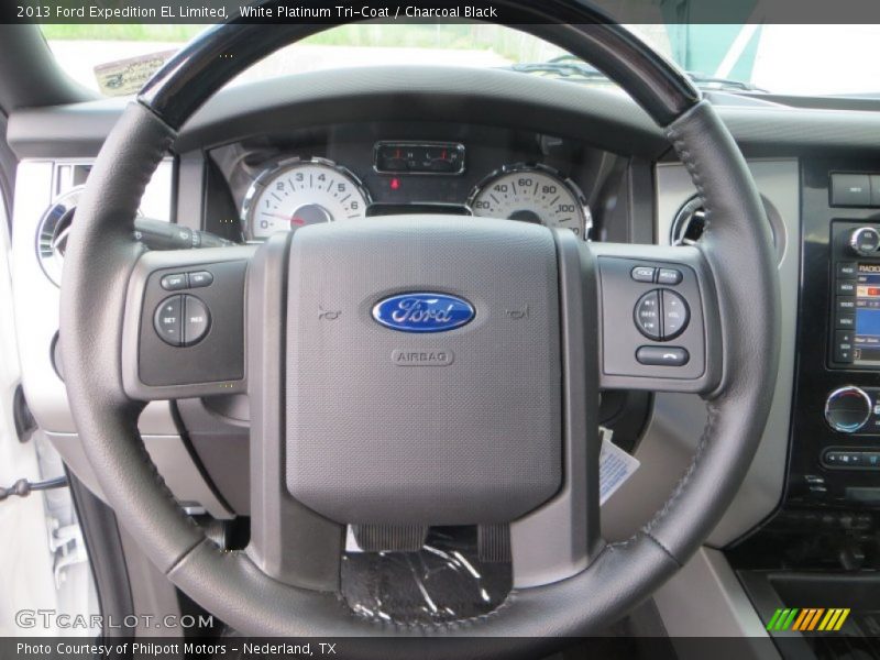 White Platinum Tri-Coat / Charcoal Black 2013 Ford Expedition EL Limited