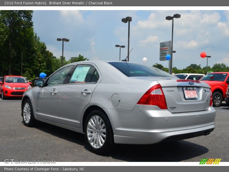 Brilliant Silver Metallic / Charcoal Black 2010 Ford Fusion Hybrid