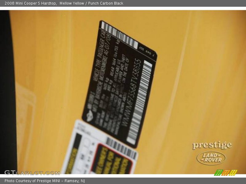 Mellow Yellow / Punch Carbon Black 2008 Mini Cooper S Hardtop