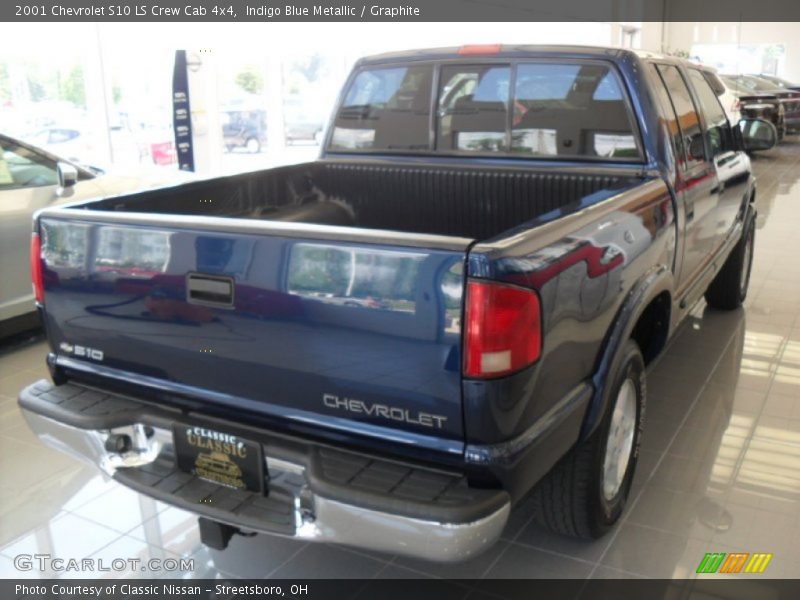 Indigo Blue Metallic / Graphite 2001 Chevrolet S10 LS Crew Cab 4x4