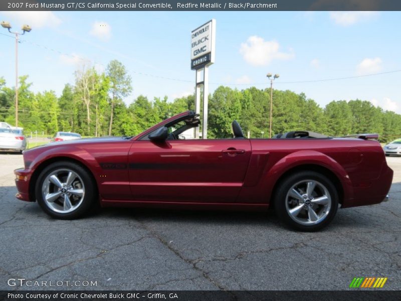 Redfire Metallic / Black/Parchment 2007 Ford Mustang GT/CS California Special Convertible