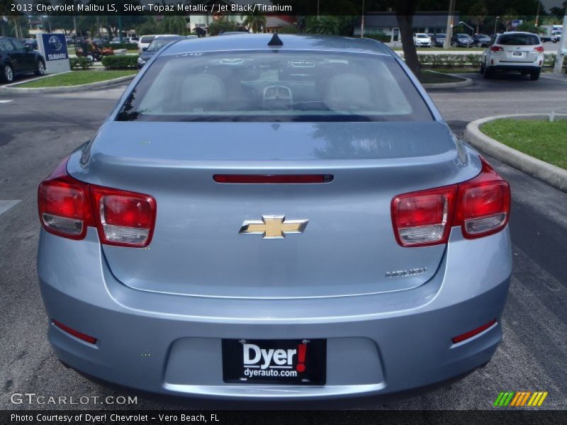 Silver Topaz Metallic / Jet Black/Titanium 2013 Chevrolet Malibu LS