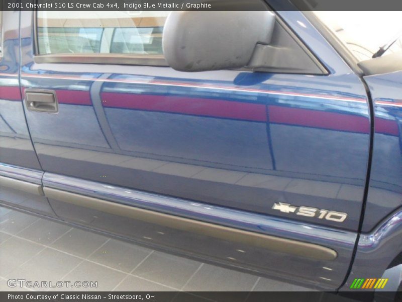 Indigo Blue Metallic / Graphite 2001 Chevrolet S10 LS Crew Cab 4x4