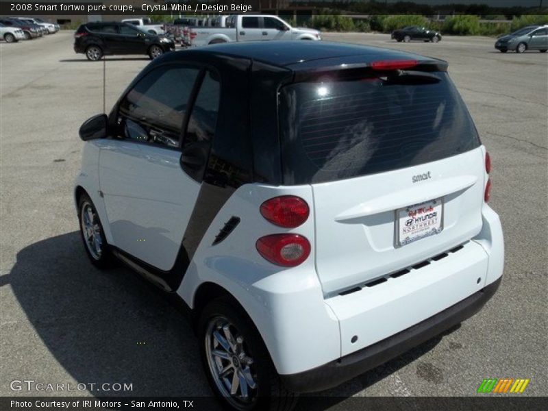 Crystal White / Design Beige 2008 Smart fortwo pure coupe